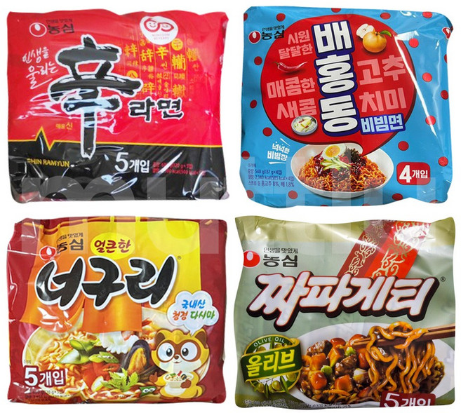 신라면 5입 + 너구리 5입 + 짜파게티 5입 + 배홍동 4입 [총19봉], 1개