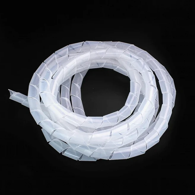 4mm/5mm/6mm/8mm/10mm/12mm 새로운 나선형 랩 슬리브 튜브 난연성 케이블 보호 슬리브 밴드 권선 파이프 와, 01 18MMX3M