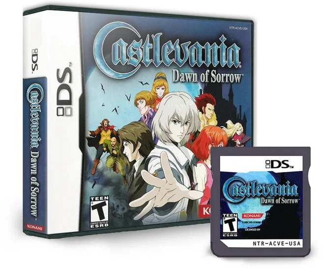 쿠쿠스토어 캐슬바니아: 에클레시아의 기사단/파괴의 초상/슬픔의 새벽 DS 게임 카드 R4 버전 비디오, 04 Dawn of Sorrow