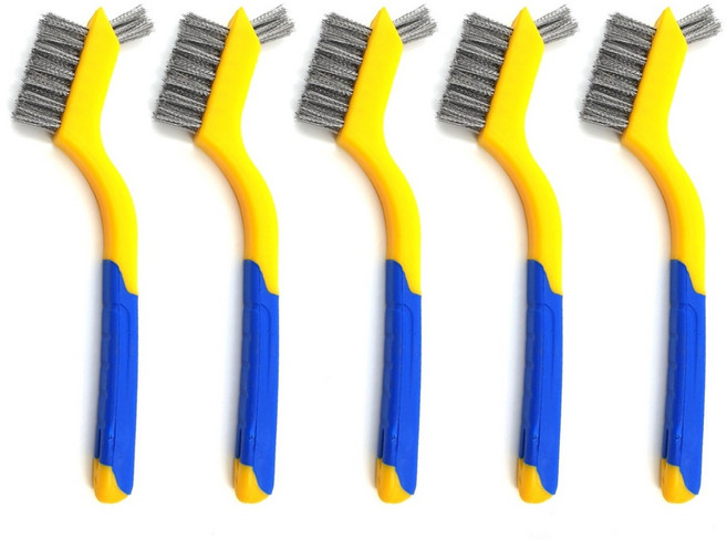 다용도 청소 틈새 세척솔 녹제거 스텐 쇠브러쉬 5개, 스틸 틈새브러쉬 5개 [T104], 1세트