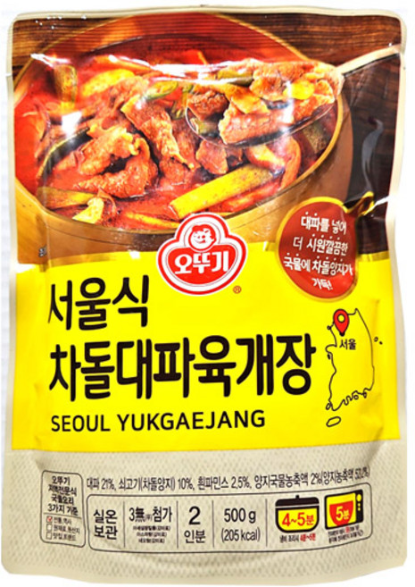 오뚜기 서울식 차돌대파육개장, 오뚜기 서울식 차돌대파육개장 500g 118480
