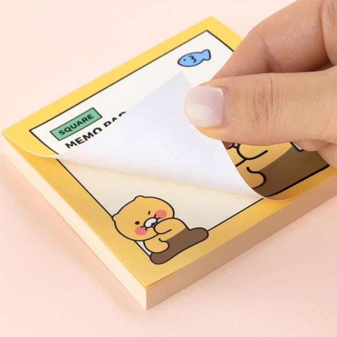 카카오프렌즈 사각 메모지 컬러 메모지 캐릭터 메모지 춘식이