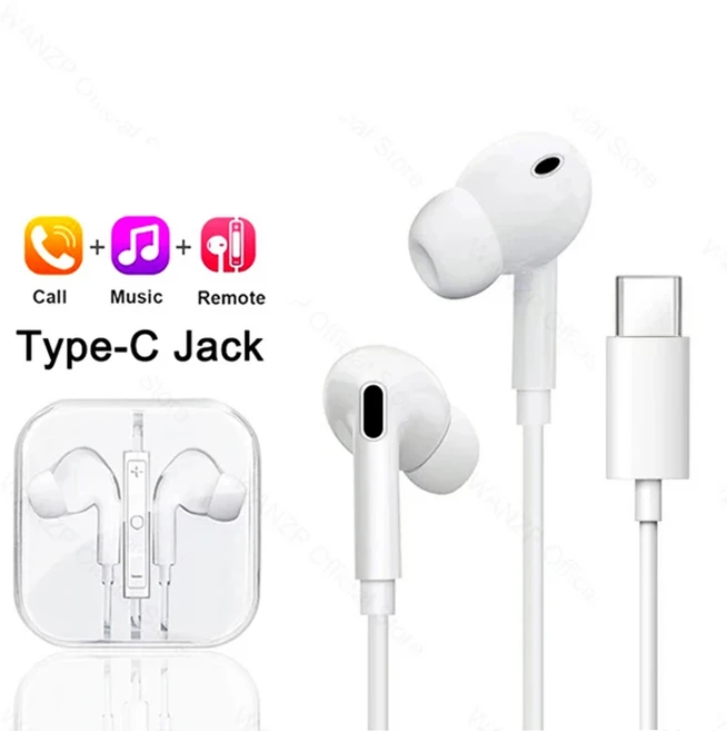 Type C 헤드폰 유선 이어버드 Xiaomi Redmi Poco OnePlus Google OPPO Huawei Honor Samsung 이어폰 노트북, 03 Type-C Earplug Style