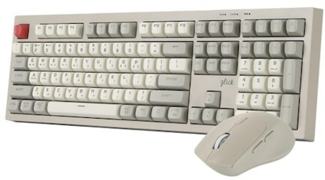 지클릭커 OFFICE PRO WMK50 사일런스 M RGB 무소음 방수 무선 블루투스 108 키보드 마우스 세트, Green wich, 일반형