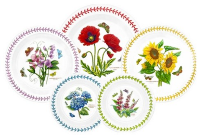 포트메리온 보타닉가든 메도우 접시 세트, 1세트, 대접시+중접시2p+소접시2p, 무늬랜덤발송