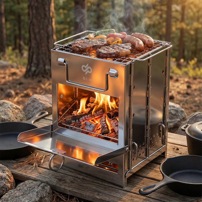 디프 간편 접이식 다용도 캠핑 화로대, 1개