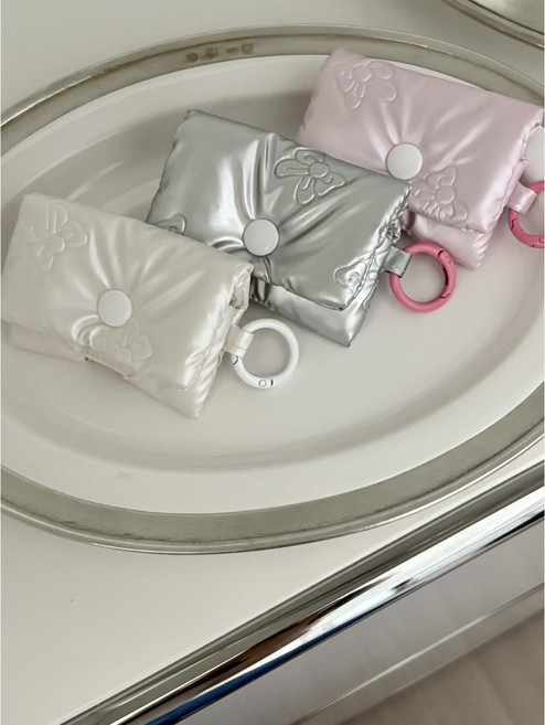 강아지 글로시 풉백 똥츄 베변봉투 케이스 산책 홀더, 하트(핑크), 1개