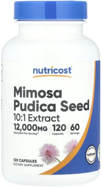 건강에 좋은영양제 Nutricost 미모사씨 캡슐 120정(캡슐 1정당 6000mg) 지금구입하세요 곧품절되요, 1개, 120정 - 쿠팡