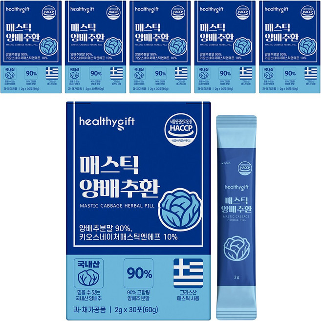 매스틱 양배추 환 스틱, 6개, 60g