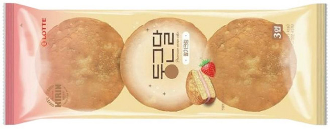 롯데제과 식사대용 아이들 사무실 간식 디저트 기린이네 둥근달 70g 3개입 10개