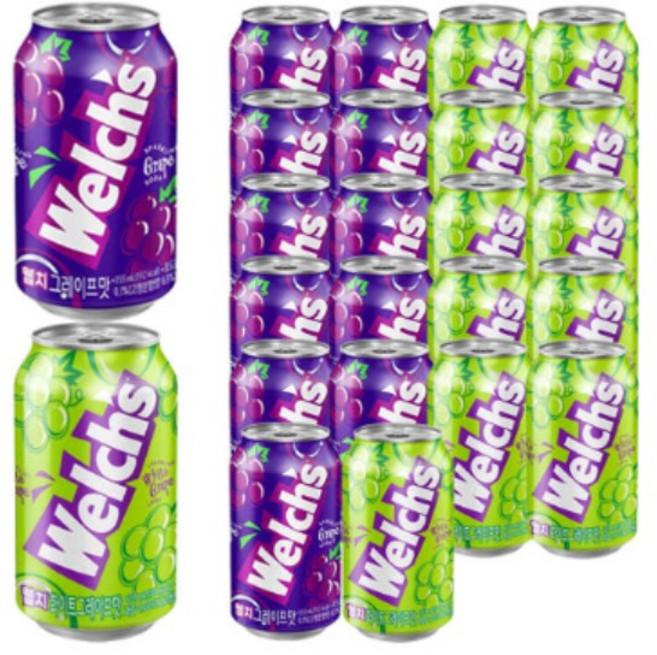 웰치스 포도 청포도 355ml 6개씩 총 12개입