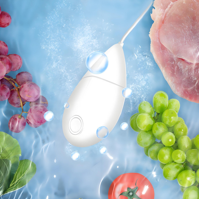 Mochae 과일 야채 초음파 세척기 과일 야채 식기세척기 가정용 미니 살균세척기 농약제거 다용도 휴대용 여행용 의류청정기, 흰색