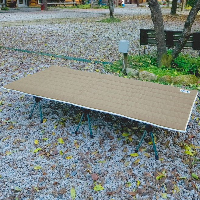 야전침대커버 사계절용 4온스 극동계용 8온스 패딩 솜 누빔 패드형 매트 전기장판 커버형, 사계절용 4온스 전기매트 커버형 매트, 새턴 베이지