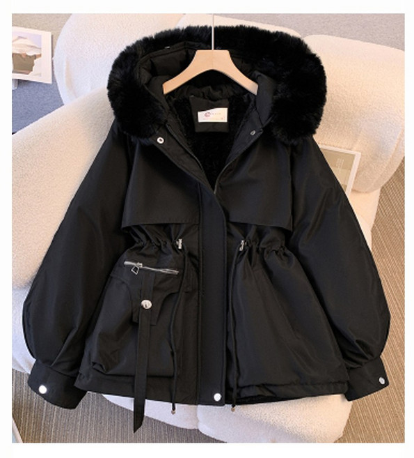 허리스트링 후드 야상 패딩 점퍼