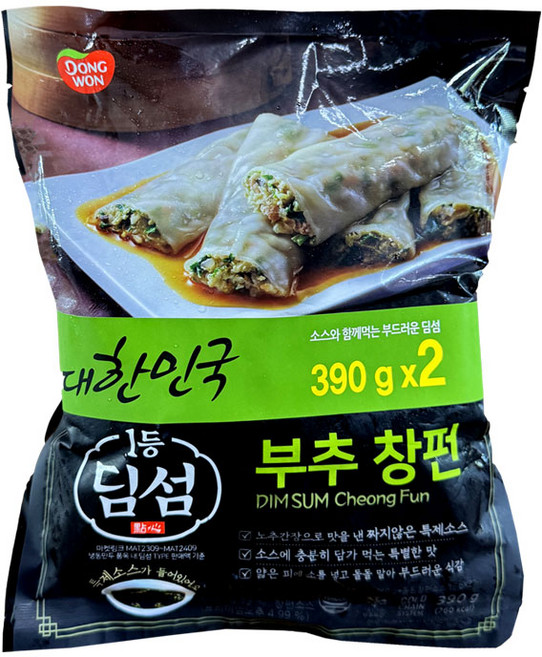 동원 딤섬 부추창펀 390g 만두 간편식 분식, 4개
