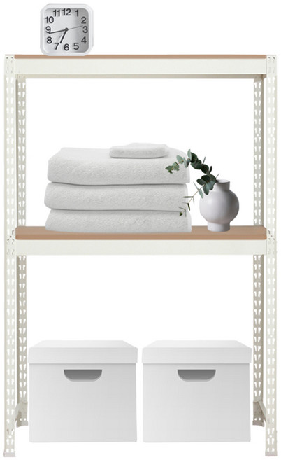 피피랙 미니 선반 수납 다용도실 무타공 앵글 철제 조립식 수납장 렉 가로 600mm, 600*400*900*3s, 1개, 화이트