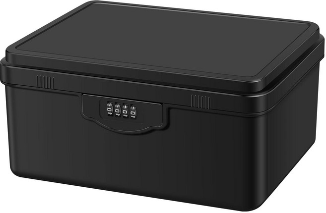 미니금고 돈통 개인 비밀번호 수납함 보관함, 1개, 블랙