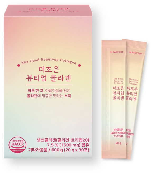 더조은팜 저분자 콜라겐 젤리스틱 30포 어류 피쉬 펩타이드 어린 먹는 더조은뷰티업콜라겐, 1개