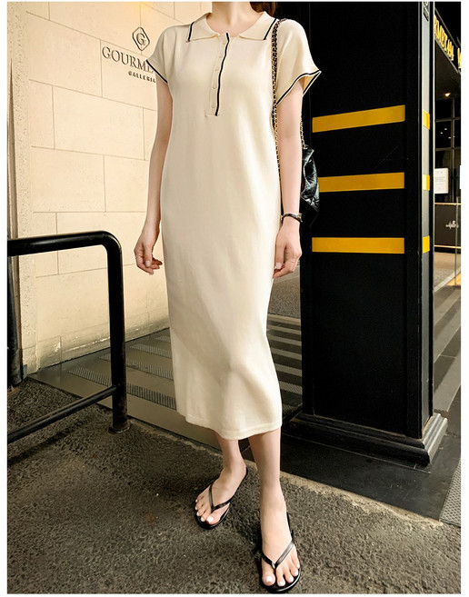 피에스룩 캡소매원피스 보들보들 롱원피스 가을니트