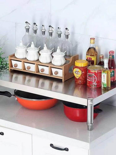 거치대 덮개형 선반 레인지 두꺼운 미끄럼방지 주방소품, 1개, 길이 50x너비 45