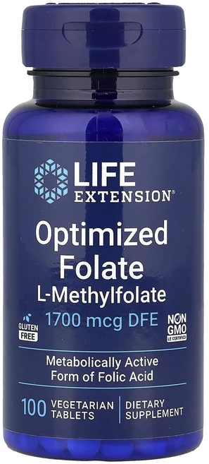 단백질 비타민 철분 마그내슘 칼슘 Life Extension 최적화 엽산 1700mcg DFE 베지 캡슐 100정 고루고루섭취해주세요, 1개 - 쿠팡