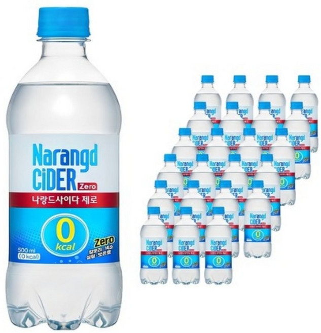나랑드사이다 제로, 500ml, 24개