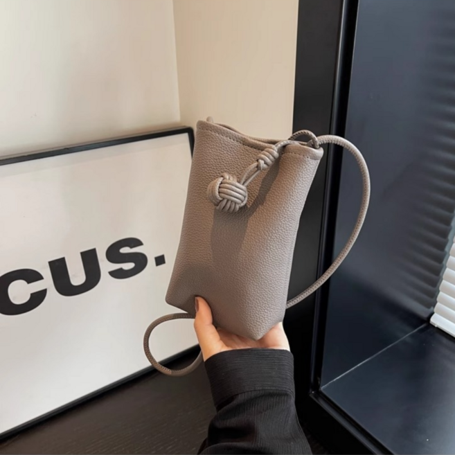 BELMONE 여성 비건레더 미니 크로스백