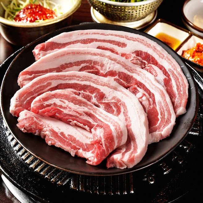 [템포크] 통밀먹인 암돼지 오겹살 구이용, 1kg, 2개