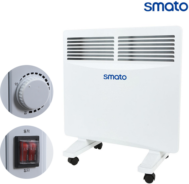 스마토 전기 컨벡터 히터 스탠드 벽걸이 겸용 CVH-1000N CVH-1500N 라디에이터 이동형 컨벡션 난방기 동파방지 사무실 가정용