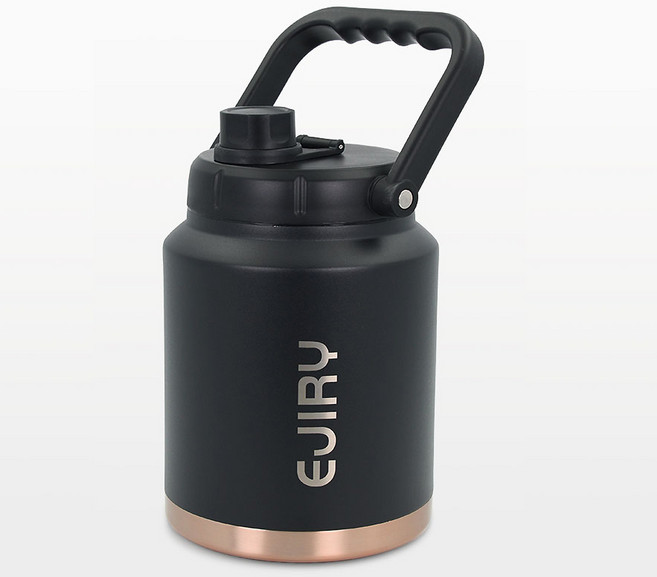 휴대용 핸들 보온물통 2L 캠핑물통 보온병 보냉병 골프 테니스, 핸들보온물통_블랙, 1개