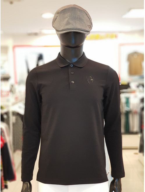 6층 파사디 [동아쇼핑] 골프 웨어 남성 봄 카라 긴팔 티 스컬 메쉬 배색 칼라 티셔츠 Q21STT021X