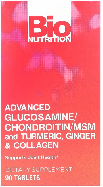 몸관리하세요 겨울입니다 Bio Nutrition 고급 글루코사민/콘드로이틴/MSM 및 강황 생강 및 콜라겐 90정 특별관리진행, Bio Nutrition 고급 글루코사..., 1개 - 쿠팡