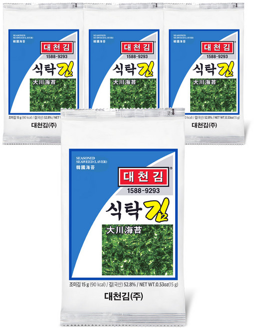 대천김 식탁김 15g 20개, 대천김 식탁김, 15g, 20개