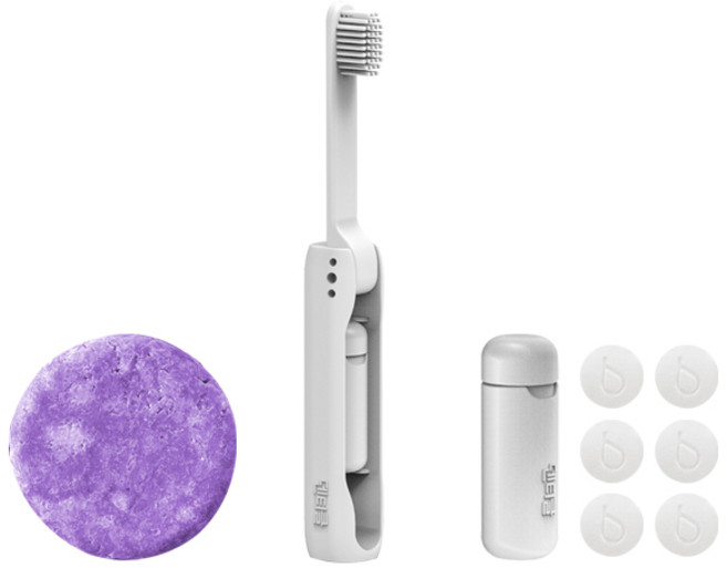 칫솔색상 : 다크그레이 여행용 세면도구 세트 트래블 키트 휴대용 어메니티 여행키트 휴대용칫솔 덴티클 이지키트, 1개