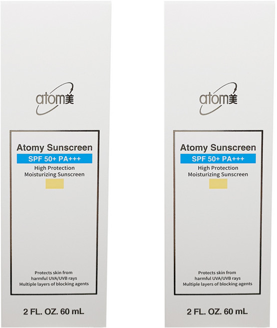 애터미 선크림 베이지 SPF50+ PA+++, 60ml, 2개