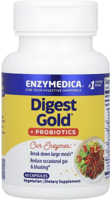 Enzymedica 다이제스트 골드 + 프로바이오틱스 45 캡슐, Enzymedica다이제스트골드프로바이오틱스45캡슐, 1개, 45정 - 쿠팡