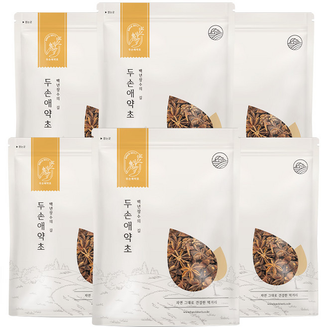 두손애약초 베트남 팔각 회향 팔각회향 스타아니스, 300g, 6개