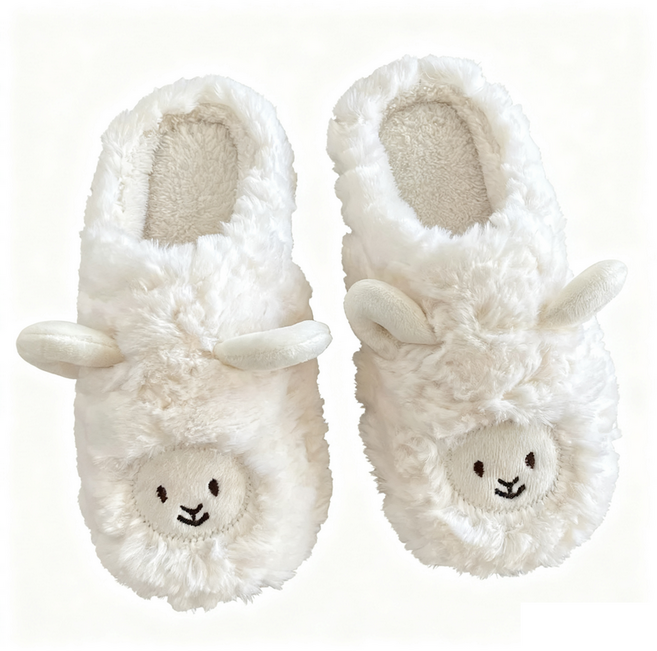 WILDSEA 겨울 포근한 거실 실내화 사무실 털슬리퍼