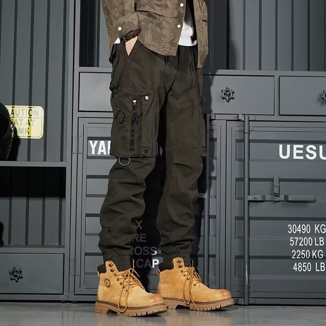 【多袋耐磨】工裝褲 戰術褲 休閒褲 束腳褲 戶外褲 運動褲 直筒褲 加肥加大碼 多口袋設計 戶外通勤運動