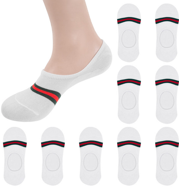 삭스너 남성용 삼선링글 안벗겨지는 덧신 양말 10켤레