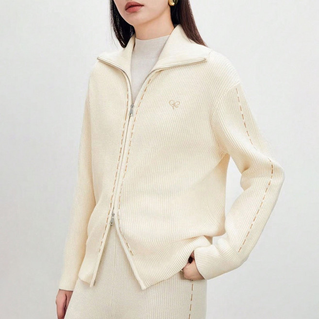 SOSISI 여성니트 투웨이 지퍼 골지 목폴라 가디건 H45695