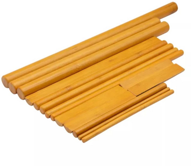 고급형 100% 뱀부 New 블랙 뱀부마사지스틱 15p 시원한 100% 꽉찬 뱀부스틱 페이스 바디 대나무 마사지스틱 뱀부테라피 대나무마사지, 옐로우, 1개