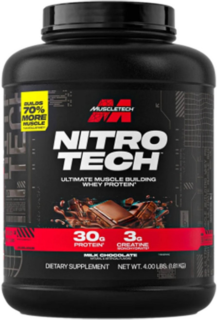 머슬테크 니트로 테크 웨이 프로틴, 밀크초콜릿, 9979g