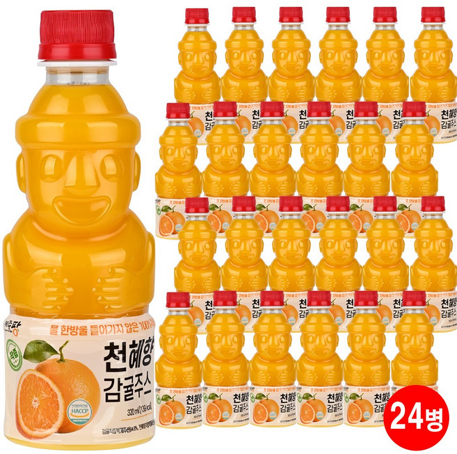 제주팡 천혜향 감귤주스 100%착즙, 24개, 320ml