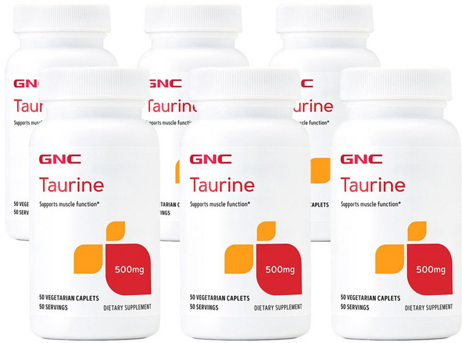 GNC [6개 SET] 타우린 500mg 50정 (타블렛) Taurine 50tabs, 6개
