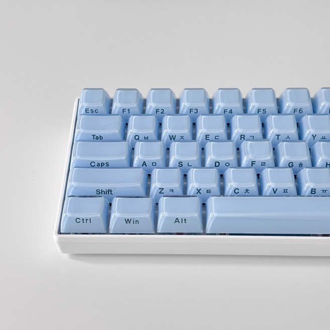 글로링 젤리 푸딩 크리스탈 반투명 키캡 MDA PC 한무무 기계식 키보드 독거미 키캡, 컨트롤알트 글로링 키캡, 블루