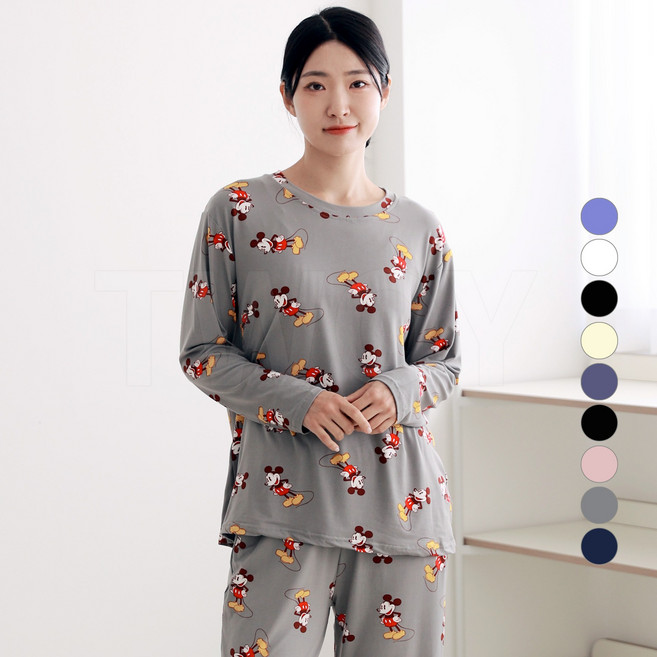 투와이 디즈니 성인 아동 패밀리 피치 긴팔 파자마 상하세트 PG304