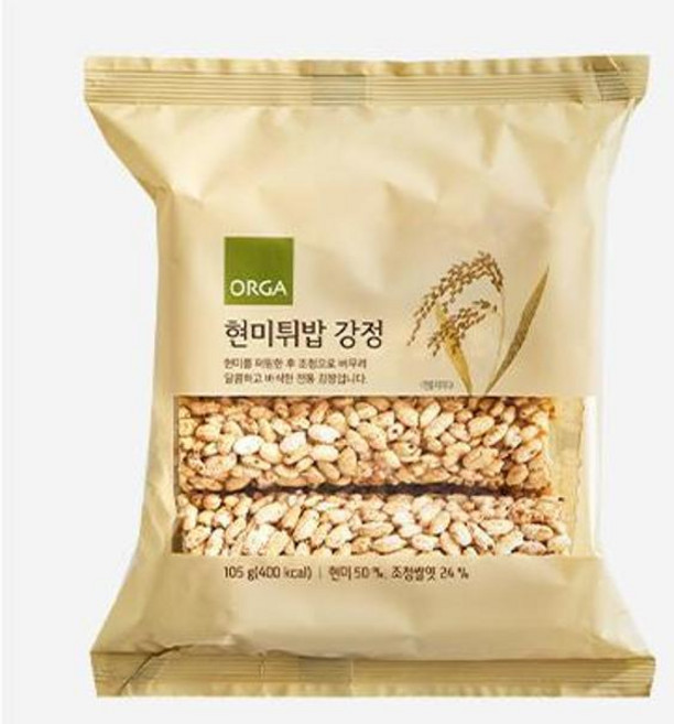 올가홀푸드 현미튀밥 강정, 105g, 2개
