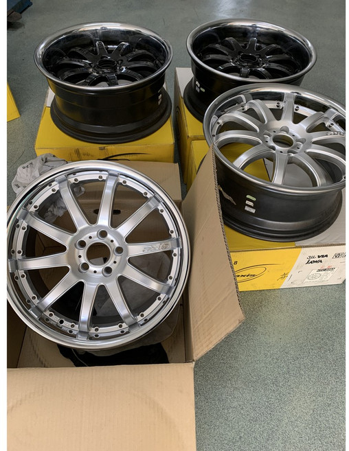 axis 鋁圈 18吋 5/108 黑銀深唇, 1個