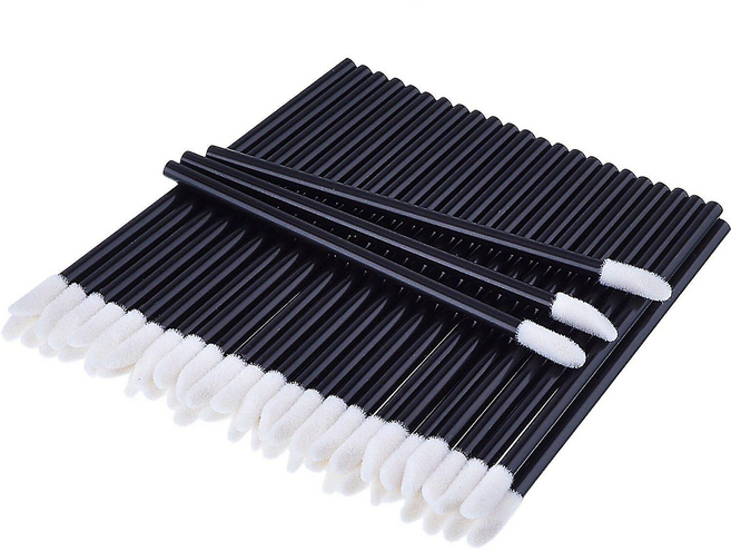 i12B 메이크업 일회용 립브러쉬, 100개, 블랙